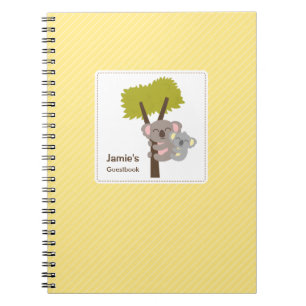 Schattige babykoalabeer en mams babyshower notitieboek