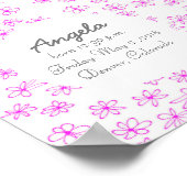 schattige babymeisjeskleerkunst om je te personali poster (Hoek)