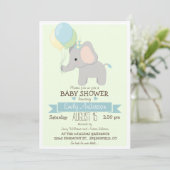 Schattige babyolifant, Jungle Zoo jongens baby sho Kaart (Staand voorkant)