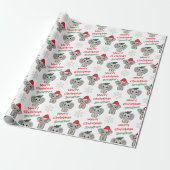 Schattige babyolifant kerstmuts Kerstmis Cadeaupapier (Uitgerold)