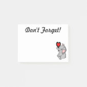 Schattige babyolifant met een hart post-it® notes (Voorkant)