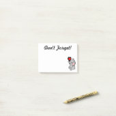 Schattige babyolifant met een hart post-it® notes (Op bureau)