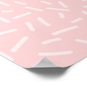 Schattige babyolifant roze grijs poster (Hoek)