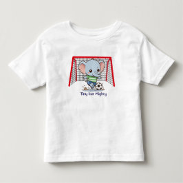 Schattige babyolifant speelt voetbal kinder shirts