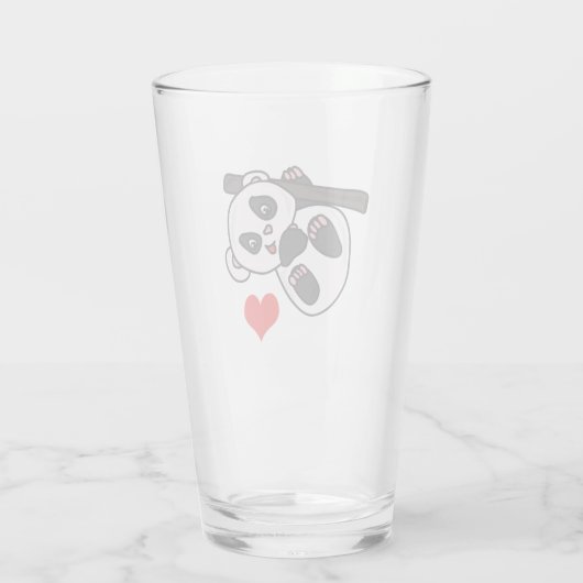 Schattige Babypanda Glas (Achterkant)