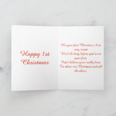 Schattige baby's 1e kerstfeest feestdagen kaart (Binnen)