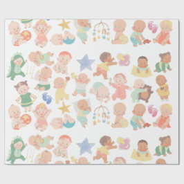 Schattige baby's cadeauverpakking cadeaupapier