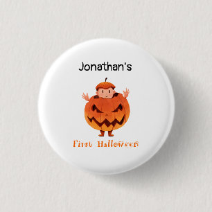 schattige baby's eerste Halloween Jack o Lantern Ronde Button 3,2 Cm