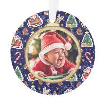 Schattige Baby's Eerste Kerst Ornament - Custom