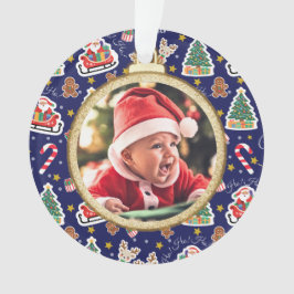 Schattige Baby's Eerste Kerst Ornament - Custom