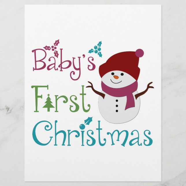 Schattige baby's eerste kerstdag (Voorkant)