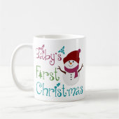 Schattige baby's eerste kerstdag koffiemok (Links)