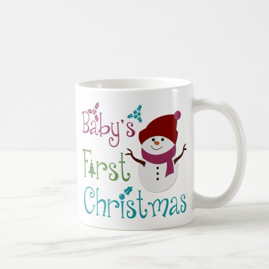 Schattige baby's eerste kerstdag koffiemok (Rechts)