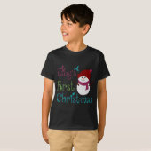 Schattige baby's eerste kerstdag t-shirt (Voorkant volledig)