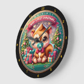 Schattige baby's eerste kerstdecoratie grote klok (Hoek)