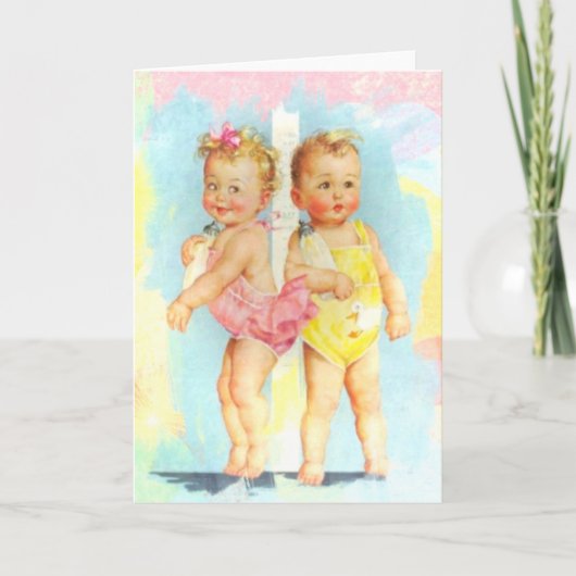  schattige baby's kaart (Voorkant)