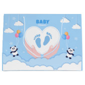 schattige baby's onder de douche groot cadeauzakje (Voorkant)