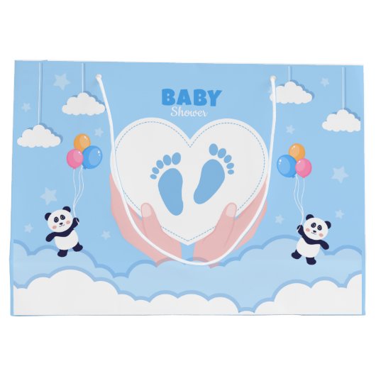 schattige baby's onder de douche groot cadeauzakje (Achterkant)