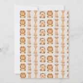 Schattige babysafari-dieren kaart (Achterkant)