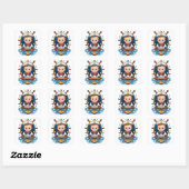 Schattige babysailor vierkante sticker (Vel)