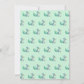 Schattige babysaurier met zijn ei babyshower kaart (Achterkant)