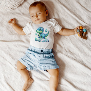 Schattige Babysaurus Cartoon voor Baby Romper