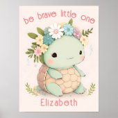 Schattige babyschildpad dier poster (Voorkant)