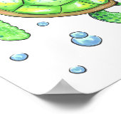 Schattige babyschildpad poster (Hoek)