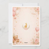 Schattige babyshower uitnodiging achterkant ontwer (Achterkant)