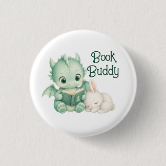 Schattige babyslak lezen voorleesboek kinderkamer ronde button 3,2 cm
