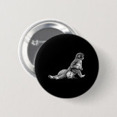 Schattige babyspeelgoedaap die knuffelpop knuffelt ronde button 5,7 cm (Voorkant /achterkant)