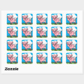 Schattige babyvarken Stickers (Vel)