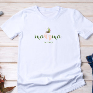 Schattige babyvoetjes met een hartje Mama Rups Tri-Blend Shirt