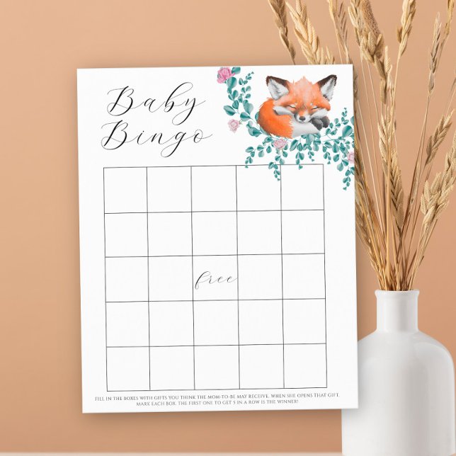 Schattige babyvos - Baby Bingo spel (Creator heeft geüpload)
