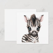 Schattige Babyzebra Feestdagenkaart (Voorkant / Achterkant)