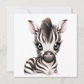 Schattige Babyzebra Feestdagenkaart (Voorkant)