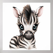 Schattige Babyzebra Poster (Voorkant)