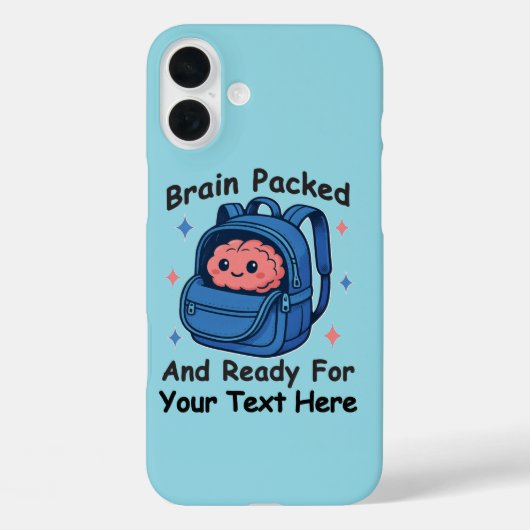 Schattige Back-to-School  "Brain Ready" Case-Mate iPhone Case (Achterkant)