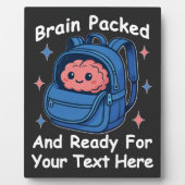 Schattige Back-to-School  "Brain Ready" Fotoplaat (Voorkant)