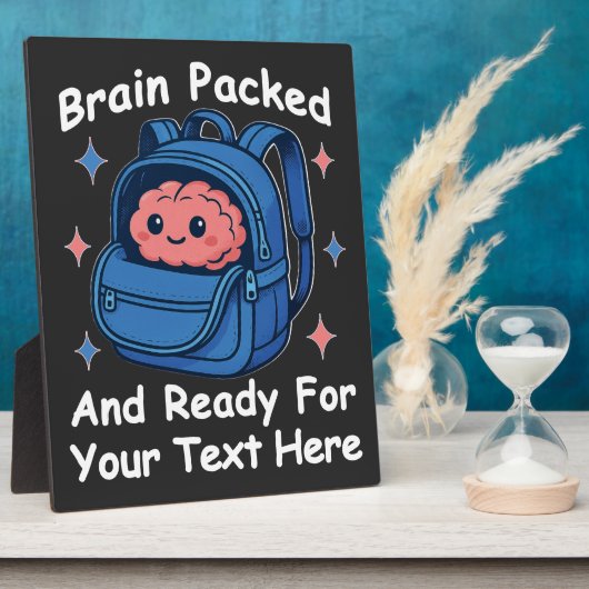 Schattige Back-to-School  "Brain Ready" Fotoplaat (Zijkant)
