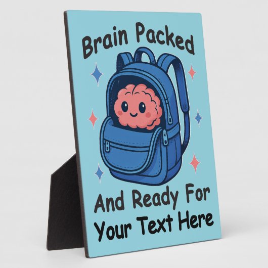 Schattige Back-to-School "Brain Ready" Fotoplaat (Zijkant)