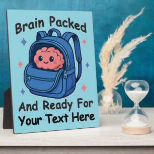 Schattige Back-to-School  "Brain Ready" Fotoplaat