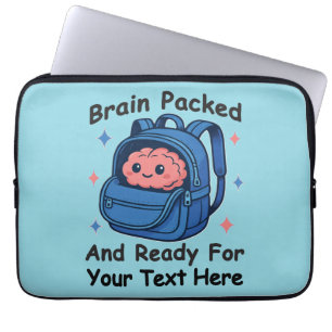 Schattige Back-to-School "Brain Ready" Laptop Sleeve