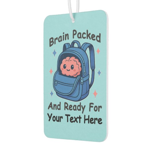 Schattige Back-to-School  "Brain Ready" Luchtverfrisser (Links)