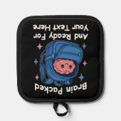 Schattige Back-to-School "Brain Ready" Pannenlap (Voorkant)