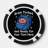 Schattige Back-to-School  "Brain Ready" Poker Chips (Achterkant)