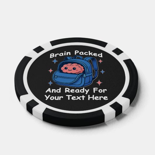 Schattige Back-to-School "Brain Ready" Poker Chips (Enkel)