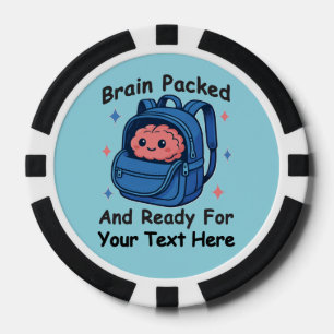 Schattige Back-to-School  "Brain Ready" Poker Chips