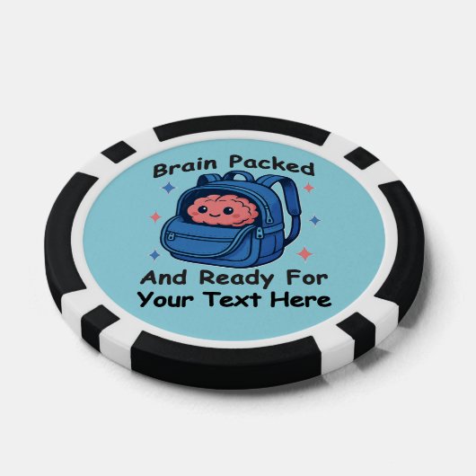 Schattige Back-to-School "Brain Ready" Poker Chips (Enkel)