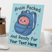 Schattige Back-to-School  "Brain Ready" Reclamebord Met Voetstuk (Insitu)